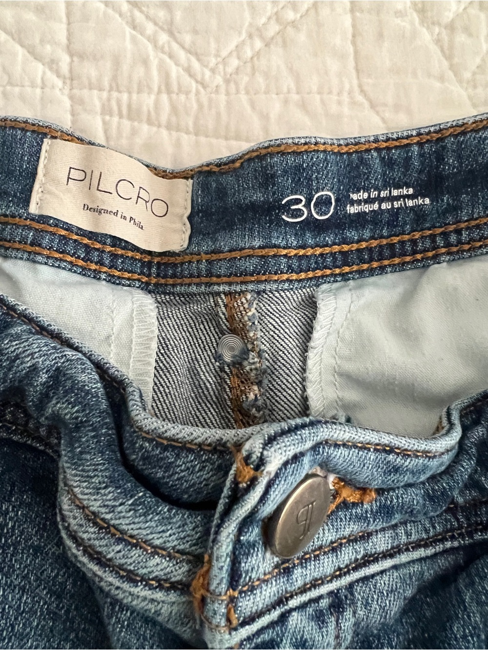 Pilcro Wide Flare Denim - Picture 3 of 5